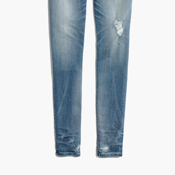 Madewell 9" High-Rise Skinny Jeans: Destructed-Hem Edition size 32 - Picture 5 of 8
